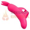 Vibrador conejito con soporte para dedo y carga USB